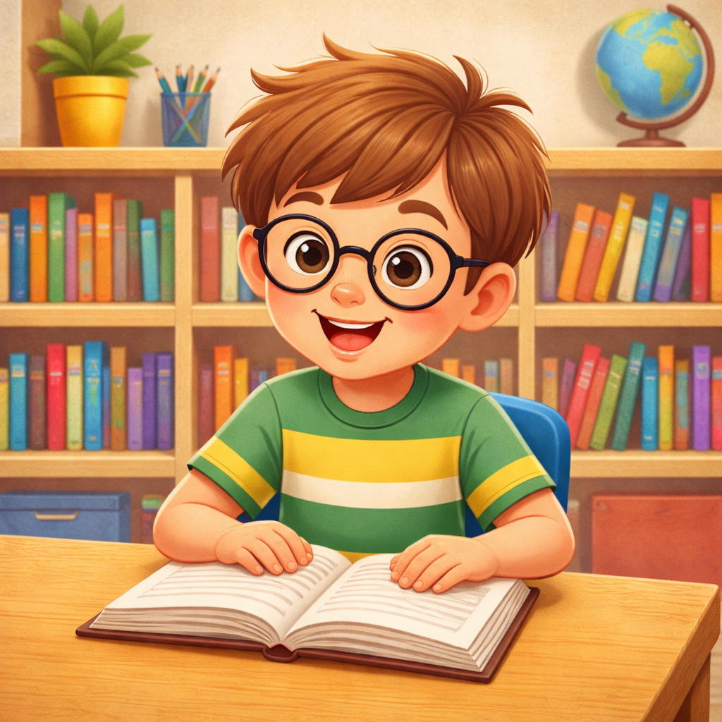 children reading book