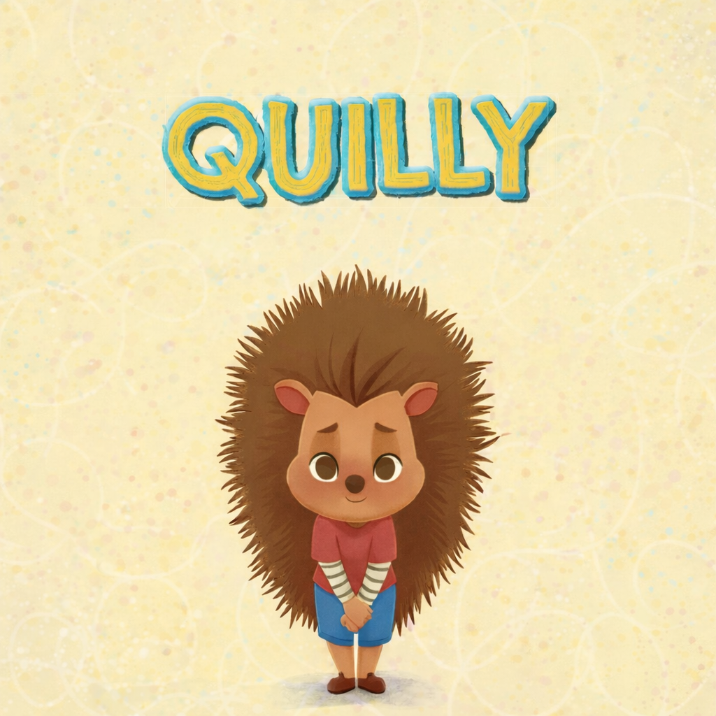 porcupine cartoon forest cute